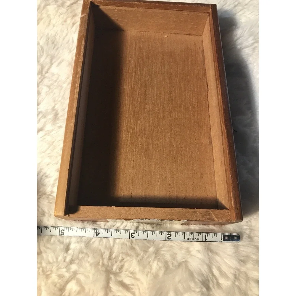 Cigar Box  5 Cohiba Torpedos, Glass lid, Dominican Republic, Empty, Hand Made
